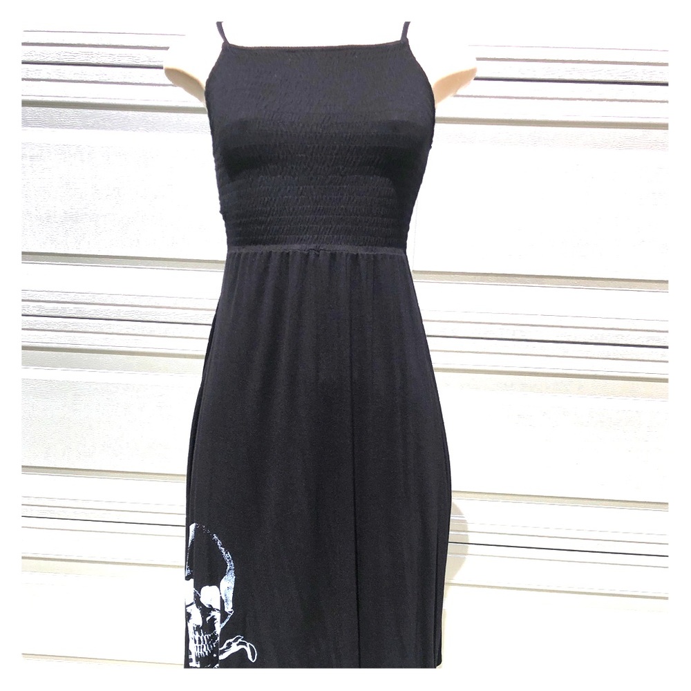Se7en Deadly black cotton summer skull dress